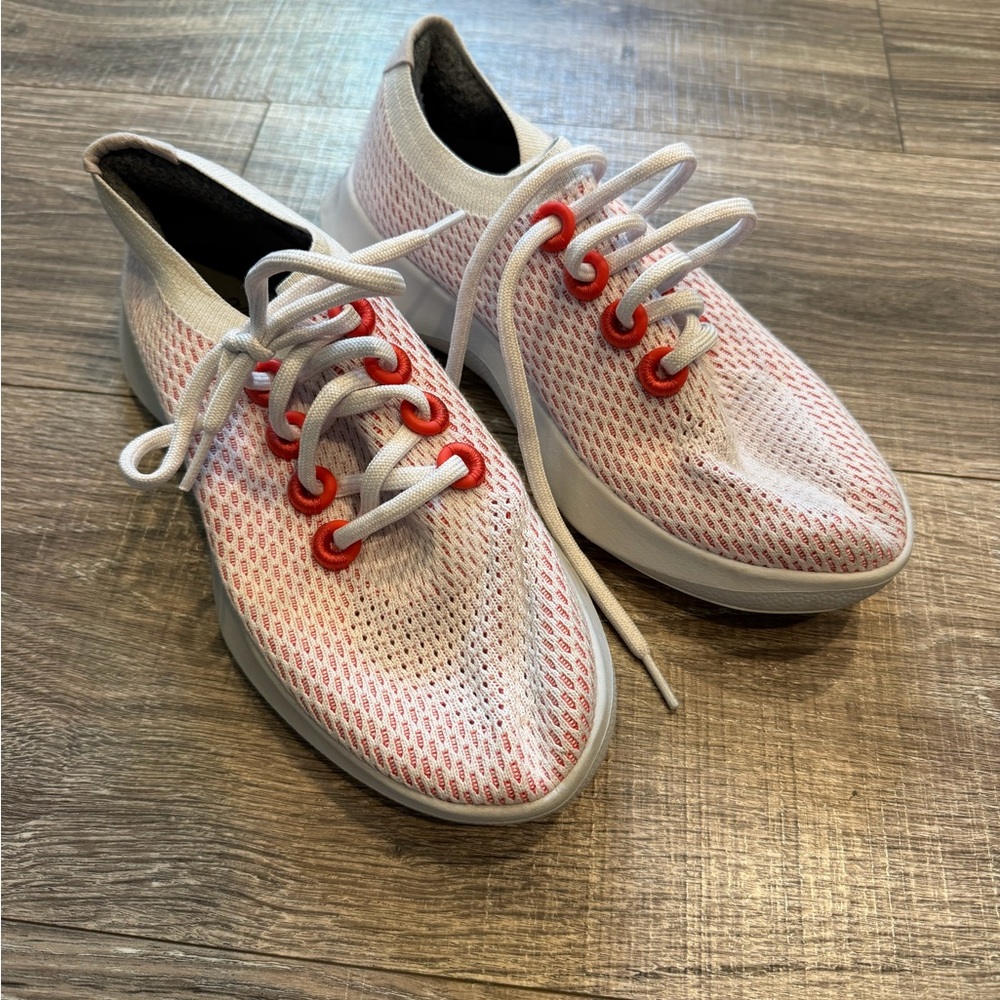 Allbirds White and Red Women's Sneakers